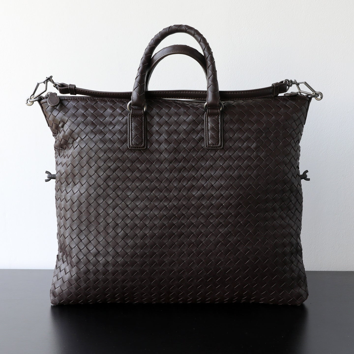 Italy Lambskin Leather Tote Black, Large Intrecciato Leather Bag, Quilted Elegant Tote in Trendy, Boutique Bag, Classic Gift to Her