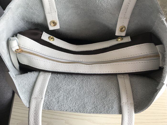 Custom Handcrafted Soft Grain Cowhide Leather Tote | Large Two-Tone Shoulder Bag for Laptop & Travel