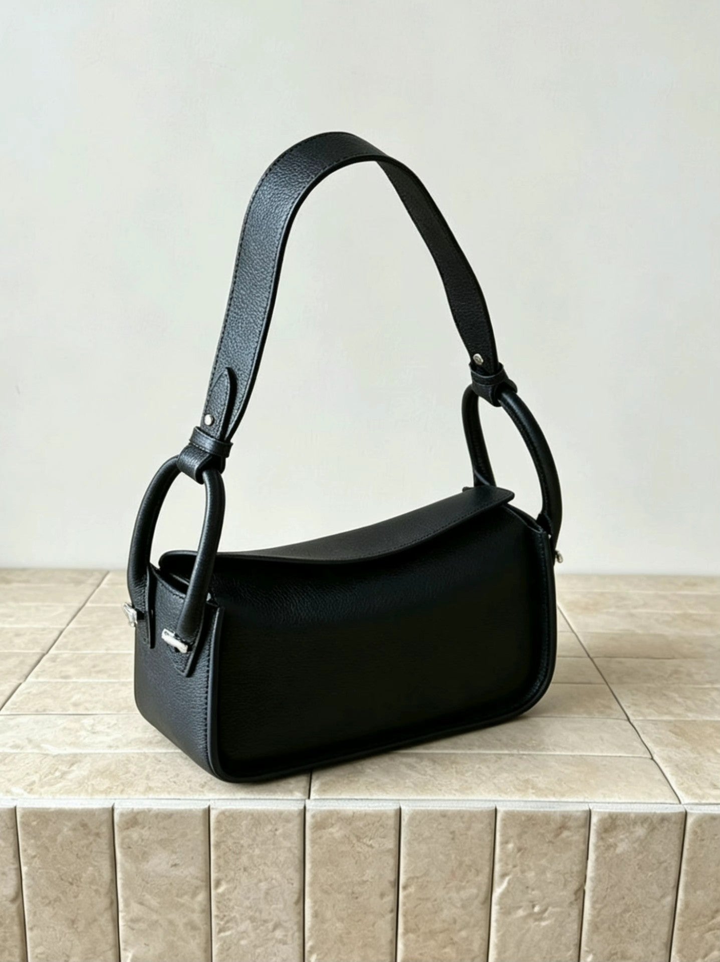 Luxury Togo Calfskin Leather Pillow Bag |  Minimalist Slouchy Crossbody & Shoulder Bag | 2026 Designer Collection