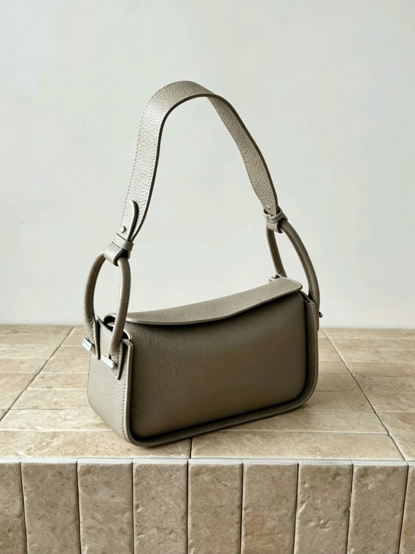 Luxury Togo Calfskin Leather Pillow Bag |  Minimalist Slouchy Crossbody & Shoulder Bag | 2026 Designer Collection