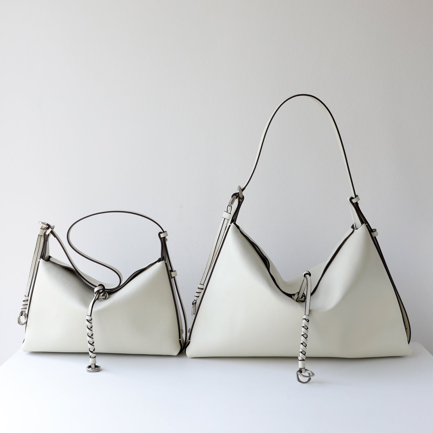 Luxury Cowhide Leather Hobo Bag | Soft Leather Shoulder & Crossbody Purse