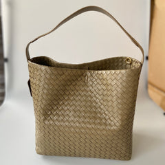 Italy Lambskin Leather Woven Tote Bag, Large 2023 Summer Designer Bag, Leather Quilted Elegant Shoulder Bag, Classic Shoulder Bag