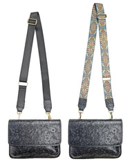 Men's Full Grain Leather Crossbody Bag, Handcrafted Embossed Floral Messenger Bag, Antique Leather Brown Purse