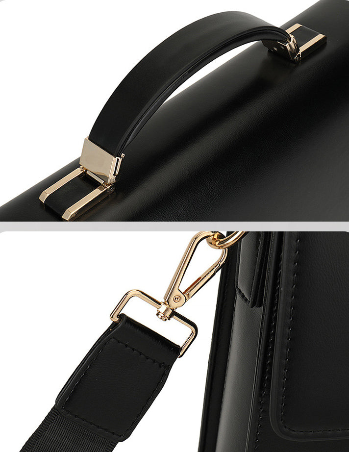 Men's Leather Briefcase with Combination Lock | Oversized Business Laptop Bag