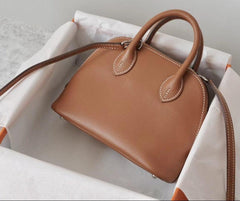 Mini Emma Luxurious Two-way Premium Italian Leather Bag | Handcrafted Full-grain Eve Calf Leather Shoulder Bag