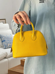 Mini Emma Luxurious Two-way Premium Italian Leather Bag | Handcrafted Full-grain Eve Calf Leather Shoulder Bag