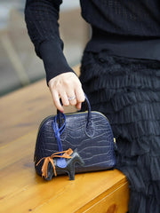 Mini Emma Luxurious Two-way Premium Italian Leather Bag | Handcrafted Full-grain Eve Calf Leather Shoulder Bag