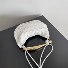 Mini Lambskin Handmade Woven Sardine Hobo Bag, Gold Bar Clutch, Luxury Crossbody & Shoulder Purse