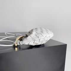 Mini Lambskin Handmade Woven Sardine Hobo Bag, Gold Bar Clutch, Luxury Crossbody & Shoulder Purse