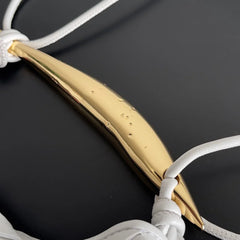 Mini Lambskin Handmade Woven Sardine Hobo Bag, Gold Bar Clutch, Luxury Crossbody & Shoulder Purse