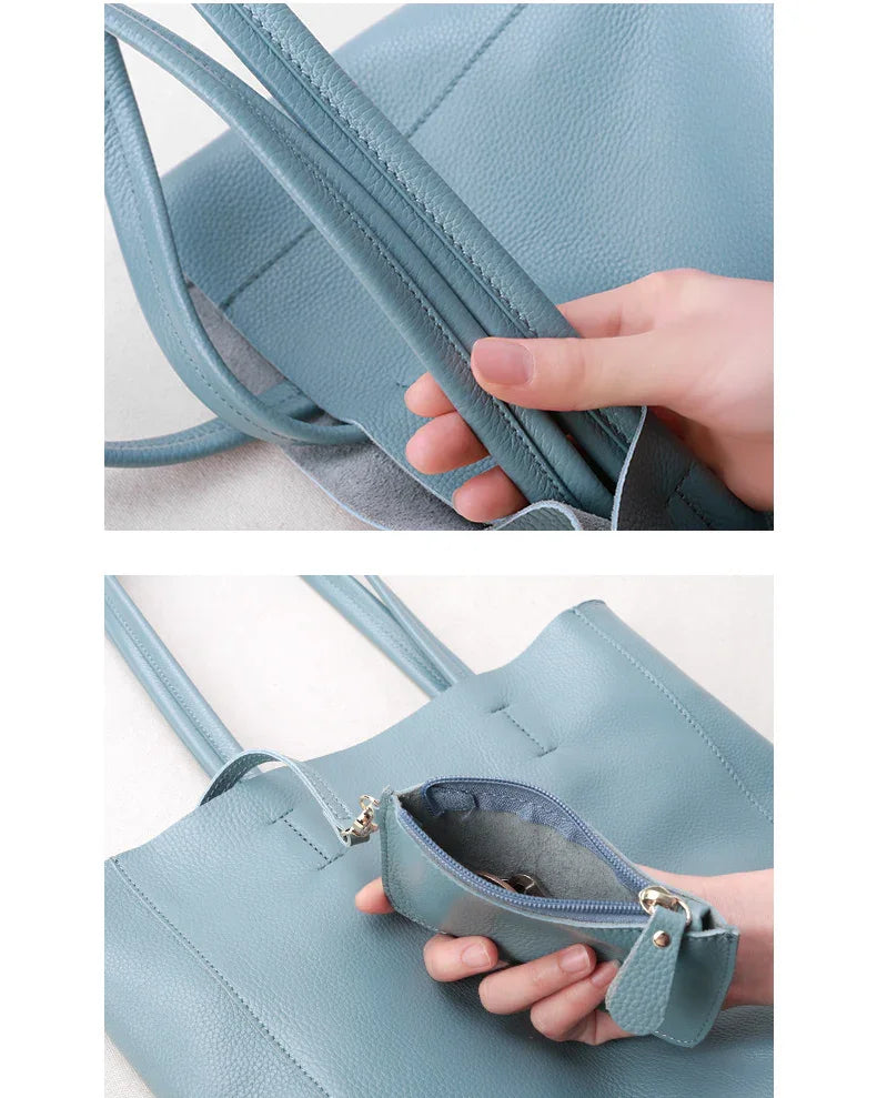 Minimalist Leather Tote Bag, Classic Leather Tote, Everyday Use Tote Bag, Laptop Work Student Bag, Leather Shoulder Bag, Mother’s Day Gift