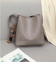 Minimalist Bucket Bag in Genuine Leather | Leather Shoulder Bag Gold Tone, Chic Crossbody Bag, Gift for Her