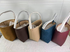 Minimalist Classic Leather Bucket Bag | Large Leather Tote Bag | Fashion Shoulder Bag, Tan Mummy Bag, Everyday Bag, Unisex Bag