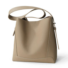 Minimalist Pebbled Leather Bucket Bag | Handcrafted Genuine Leather Shoulder Bag, Chic Crossbody Bag, Gift for Her