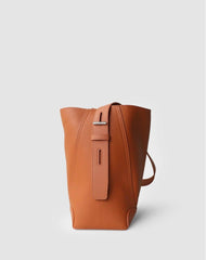 Minimalist Pebbled Leather Bucket Bag | Handcrafted Genuine Leather Shoulder Bag, Chic Crossbody Bag, Gift for Her