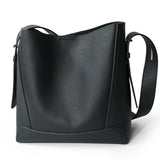 Minimalist Pebbled Cowhide Leather Bucket Bag | Handcrafted Leather Shoulder Bag, Chic Crossbody Bag, Gift for Her