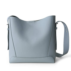 Minimalist Pebbled Leather Bucket Bag | Handcrafted Genuine Leather Shoulder Bag, Chic Crossbody Bag, Gift for Her