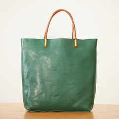 Minimalist Vintage  Cowhide Leather Bucket Bag,  HandmadeTote Shoulder Bag for Women, Elegant Everyday & Wedding Purse