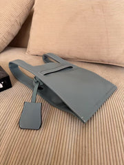 Minimalist & Versatile Soft Cowhide Leather Crossbody Bag with Lock Closure