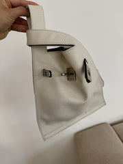 Minimalist & Versatile Soft Cowhide Leather Crossbody Bag with Lock Closure
