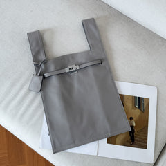 Minimalist & Versatile Soft Cowhide Leather Crossbody Bag with Lock Closure