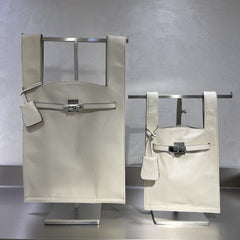 Minimalist & Versatile Soft Cowhide Leather Crossbody Bag with Lock Closure