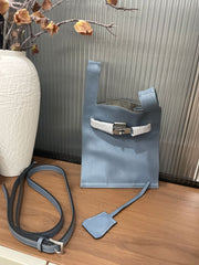 Minimalist & Versatile Soft Cowhide Leather Crossbody Bag with Lock Closure