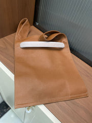 Minimalist & Versatile Soft Cowhide Leather Crossbody Bag with Lock Closure