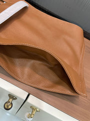 Minimalist & Versatile Soft Cowhide Leather Crossbody Bag with Lock Closure