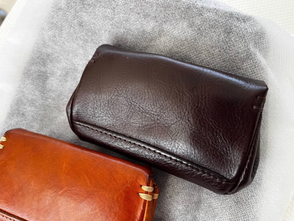 Handmade leather wallet | Full Grain Leather Vintage Purse | Short Wallet small vintage card wallet Coin Pouch for women Handmade