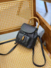 Handmade Cowhide Leather Mini Bamboo Convertible Backpack | Leather Drawstring Shoulder & Handbag for Women