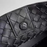 Lambskin Leather Knotted Intrecciato Shoulder Bag – Handwoven Woven Handbag | Metal Buckle, Lambskin Lining, 16 Colours