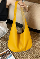 Essentials Genuine Leather Slouch Hobo Bag, Must-have Fashion Designer Bucket Tote Bag
