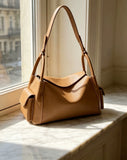 Premium Soft Cowhide Leather Hobo Shoulder Bag | Versatile Crossbody & Commuter Bag for Women