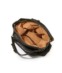 Premium Handwoven Lambskin Tote Bag | Handcrafted Vintage Lock Drawstring Spacious & Versatile Shoulder Bag, Lambskin Shopper