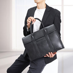 Premium Leather Mens' Briefcase | 15 Inches Leather Laptop Bag, Ladies' Briefcase, 15 Inches Laptop Bag, Men Work Tote, Business Shoulder Bag, Fashion Designer Laptop Bag Alexel Crafts