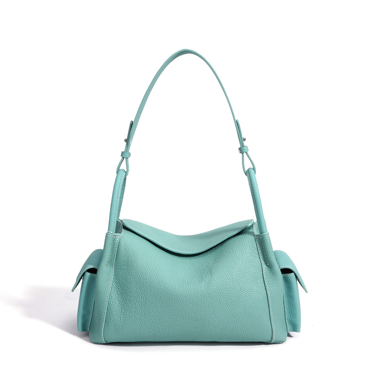 Soft Cowhide Leather Hobo Shoulder Bag – Adjustable Crossbody Commuter Bag for Women | Magnetic Clasp, Multiple Pockets