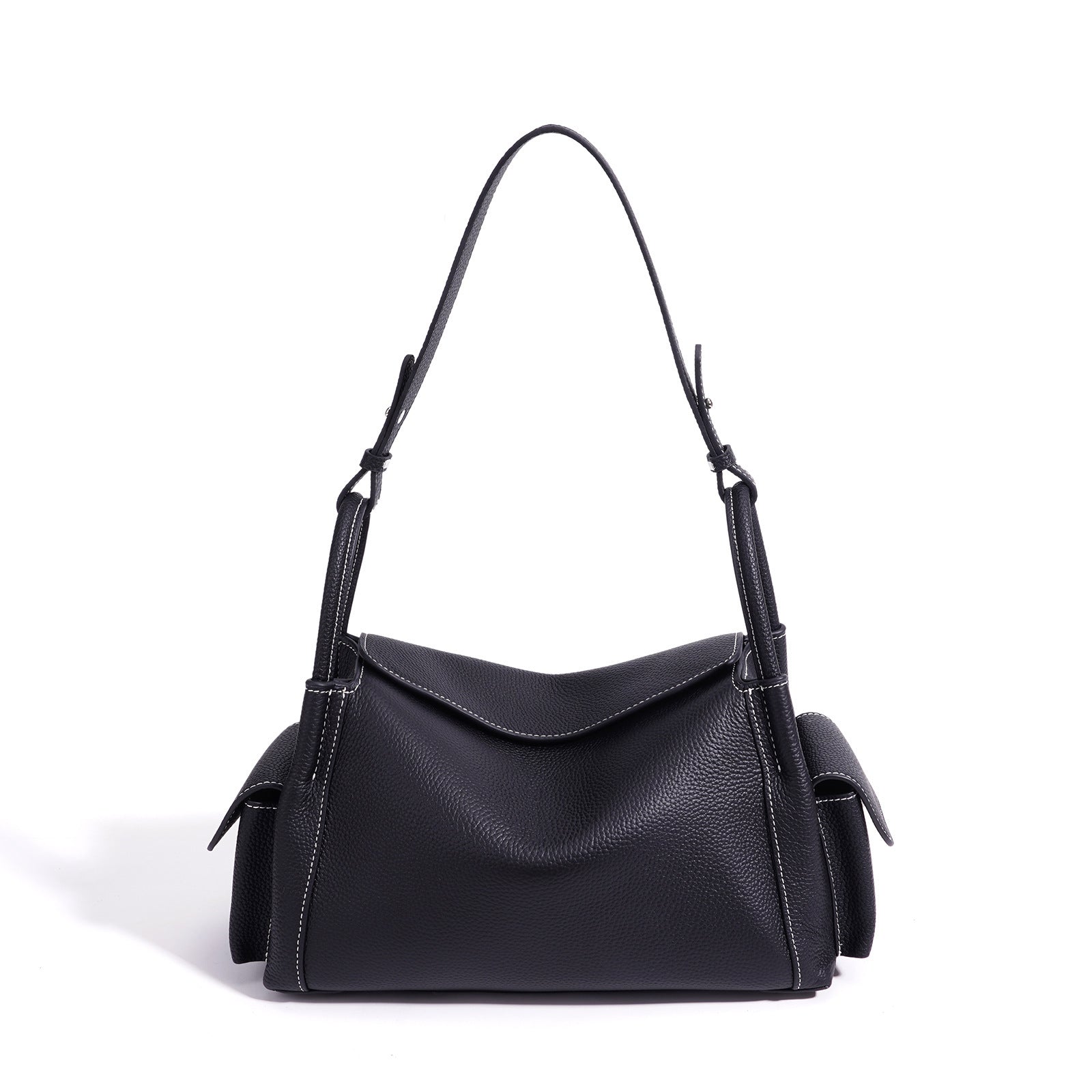 Premium Soft Cowhide Leather Hobo Shoulder Bag | Versatile Crossbody & Commuter Bag for Women