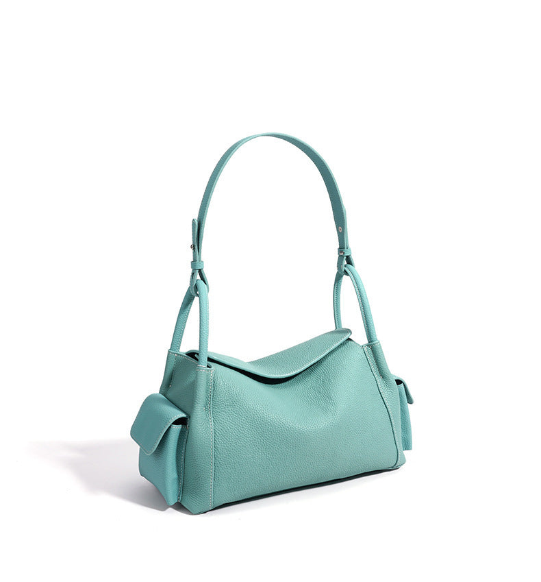 Premium Soft Cowhide Leather Hobo Shoulder Bag | Versatile Crossbody & Commuter Bag for Women
