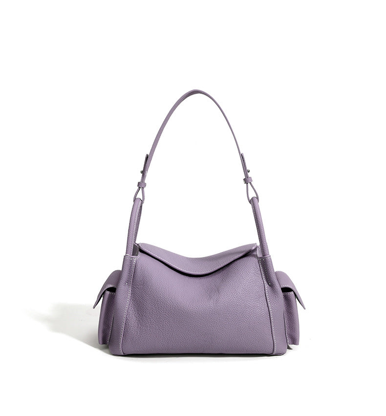 Premium Soft Cowhide Leather Hobo Shoulder Bag | Versatile Crossbody & Commuter Bag for Women