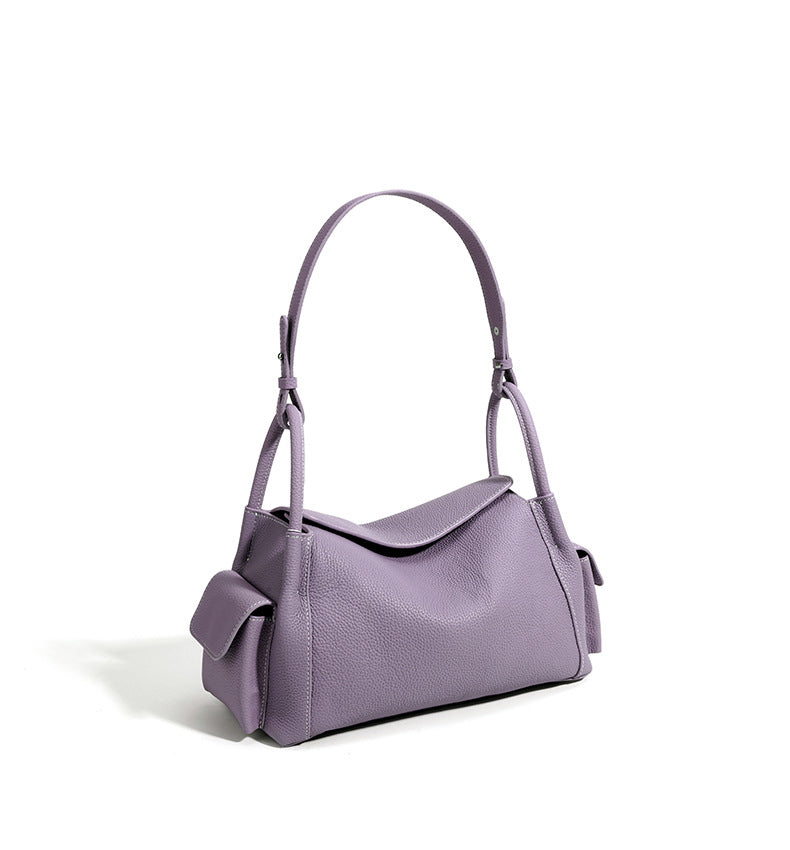 Premium Soft Cowhide Leather Hobo Shoulder Bag | Versatile Crossbody & Commuter Bag for Women