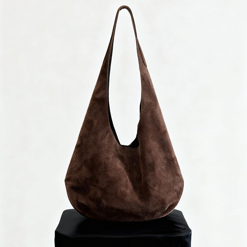 Premium Suede Hobo Purse & Tote Bag for Women | Handcrafted Suede Bucket Bag