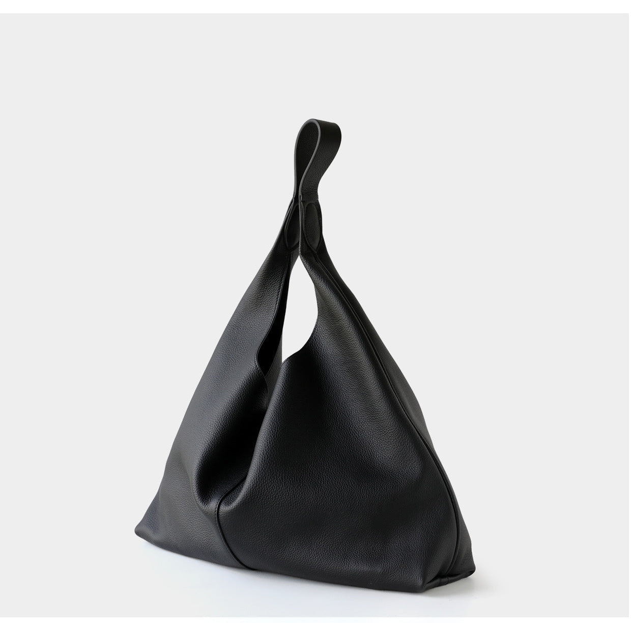 Premium Suede Leather Large Hobo Tote | Minimalist Slouchy Cowhide Leather Commuter Bag