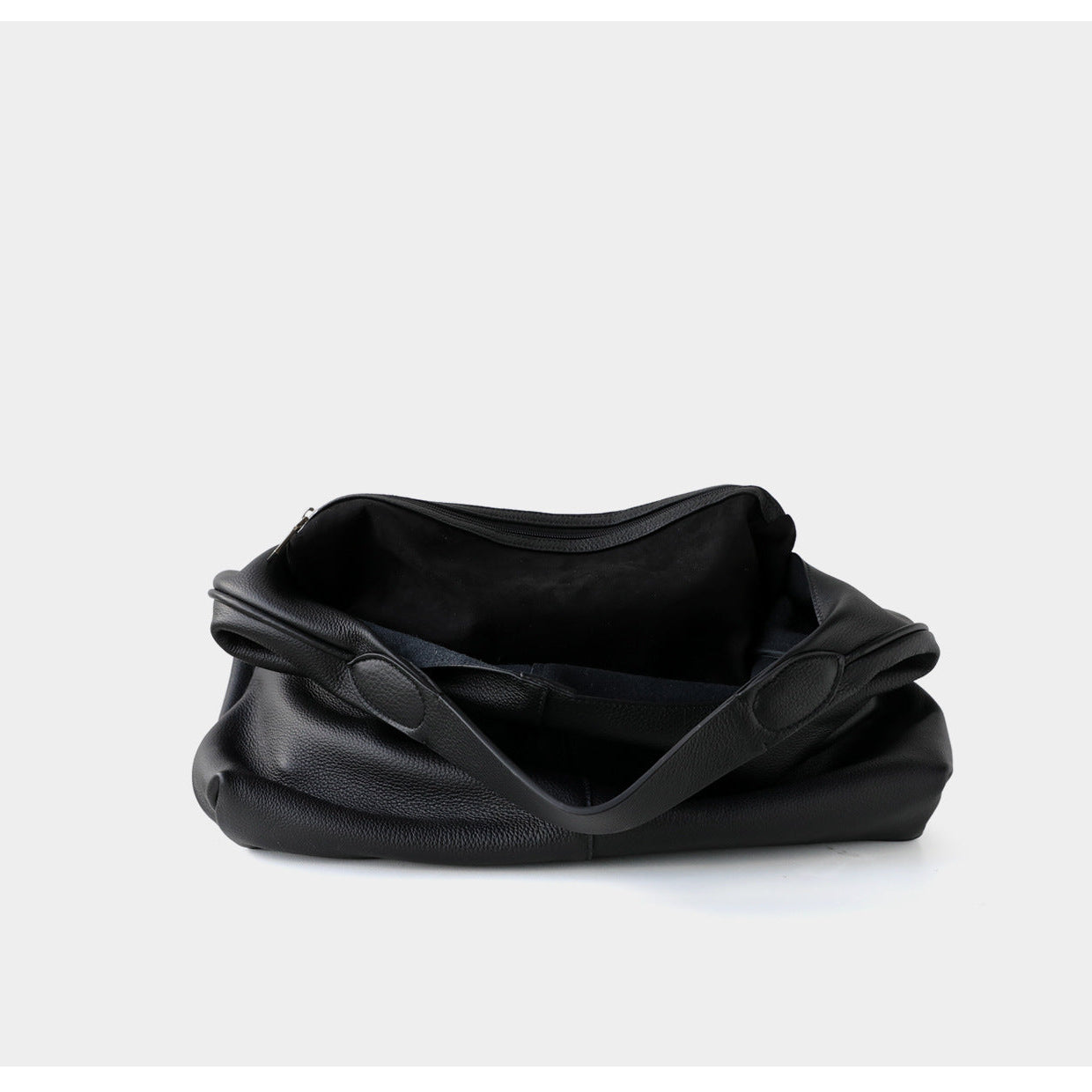 Premium Suede Leather Large Hobo Tote | Minimalist Slouchy Cowhide Leather Commuter Bag