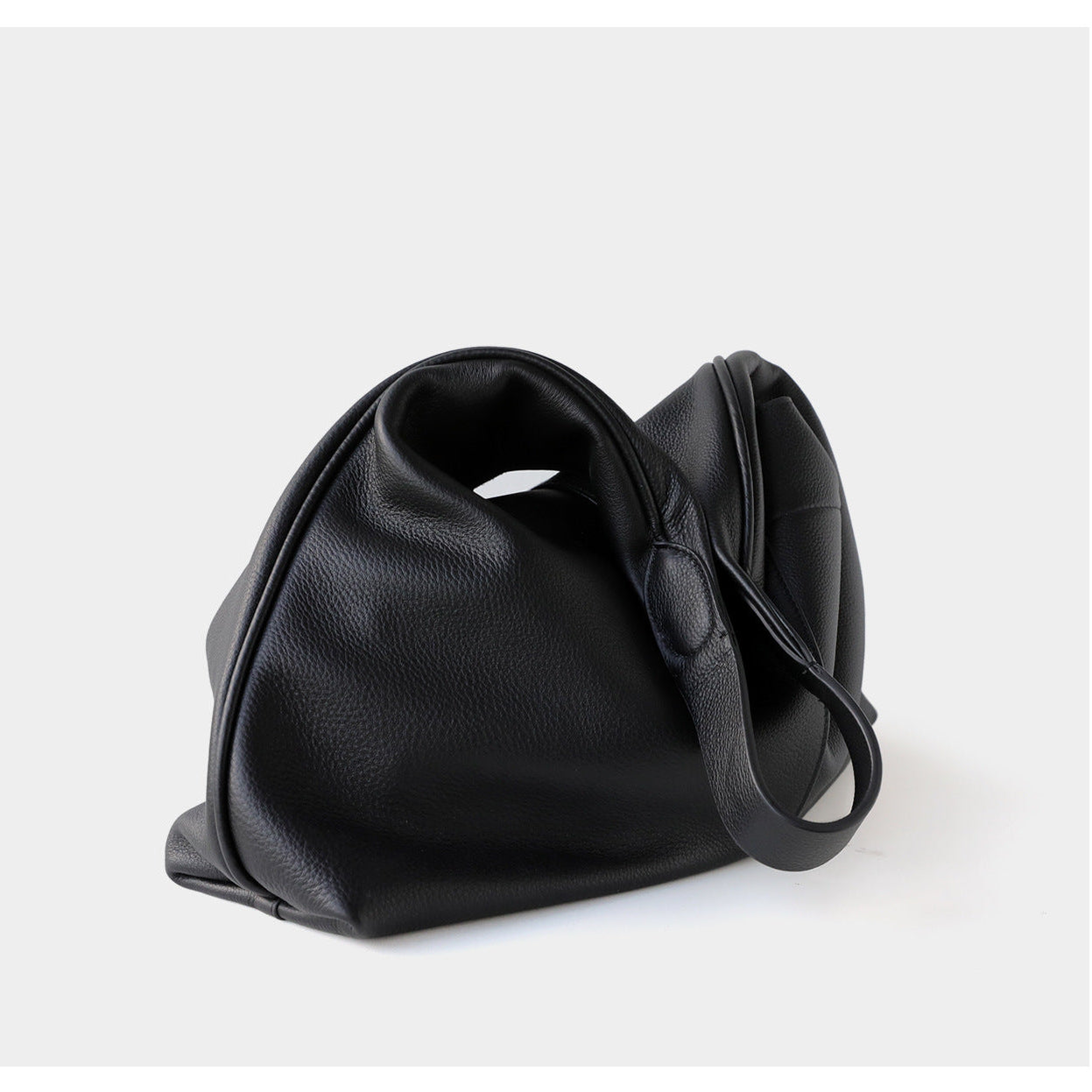 Premium Suede Leather Large Hobo Tote | Minimalist Slouchy Cowhide Leather Commuter Bag