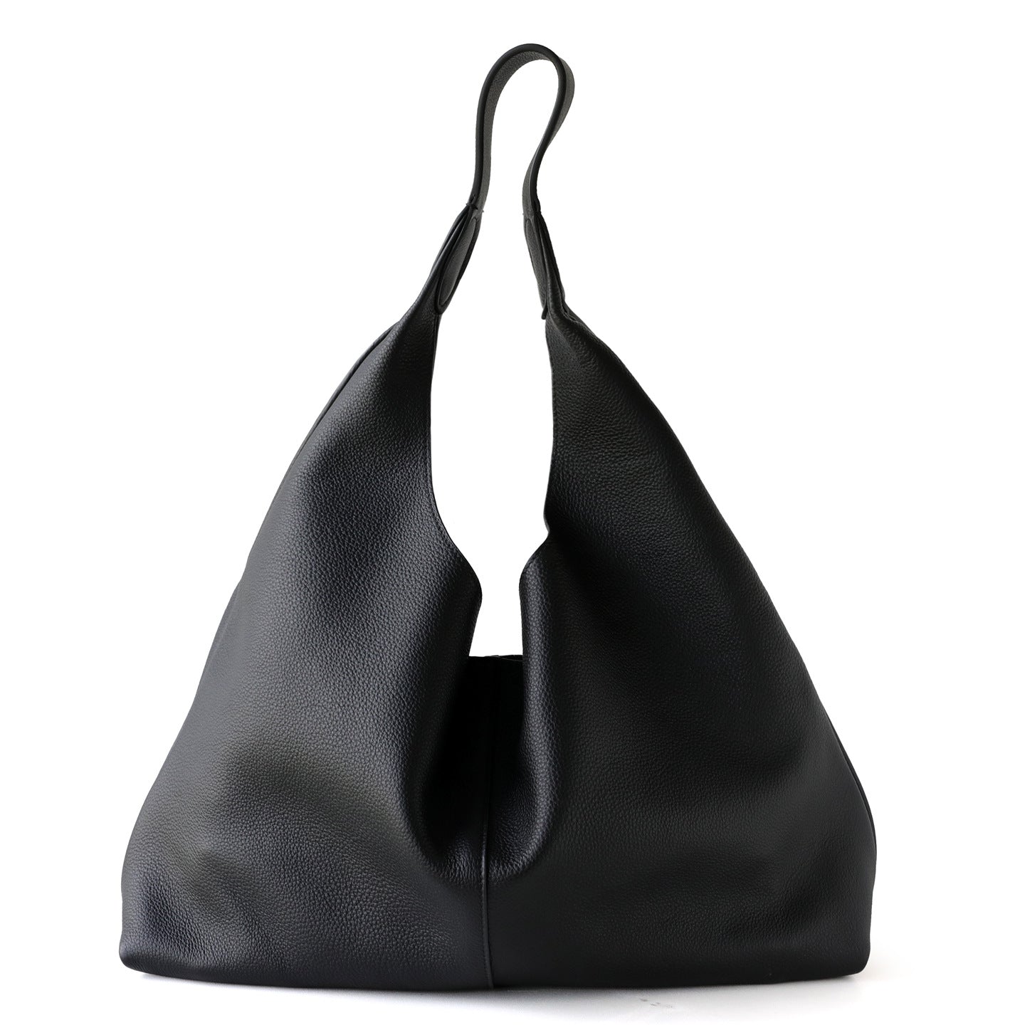 Premium Suede Leather Large Hobo Tote | Minimalist Slouchy Cowhide Leather Commuter Bag