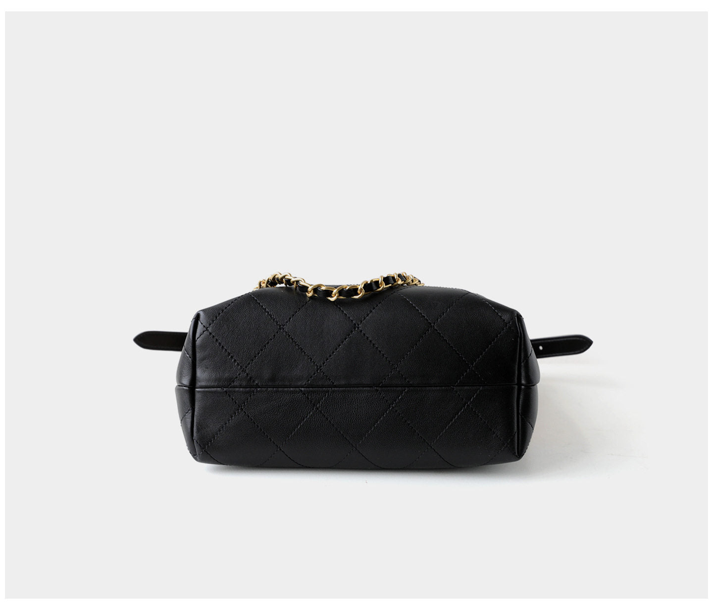 Quilted Lambskin and Suede Leather Chain Tote Bag | Women's Vintage Two-Tone Shoulder & Crossbody Bag