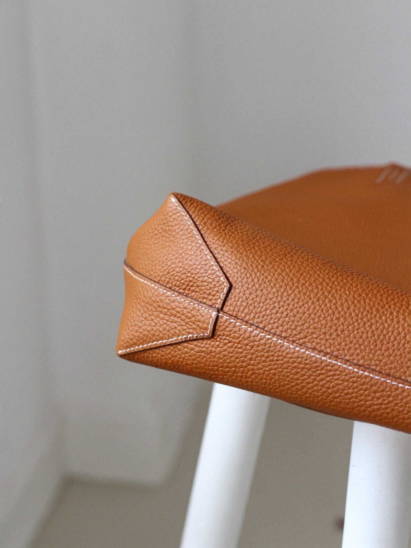 Reversible Full Grain Togo Leather Tote Bag | Two-Tone Everyday Carry Bag