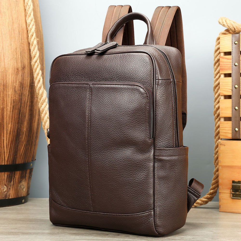 Full Grain Leather Backpack for Men | Vintage Handcrafted Cow hide Business Bag | Large Laptop Commuter Backpack