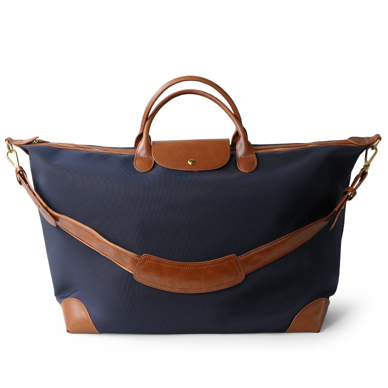 Handmade recycled nylon cowhide tote bag with personalised initials – women work laptop bag
